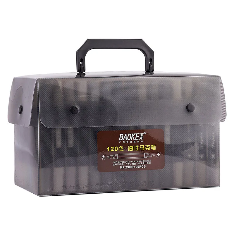 Baoke Alcohol oily 48/72/ 96 /120 color Mark Pen Set student drawing design hand-painted pen | Канцтовары для офиса и дома