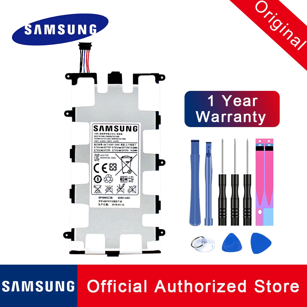 Аккумулятор для планшетов Samsung Galaxy Tab 10. 0 SP4960C3B Plus P3110 P3100 P6200 P6210 7 мАч|Аккумуляторы