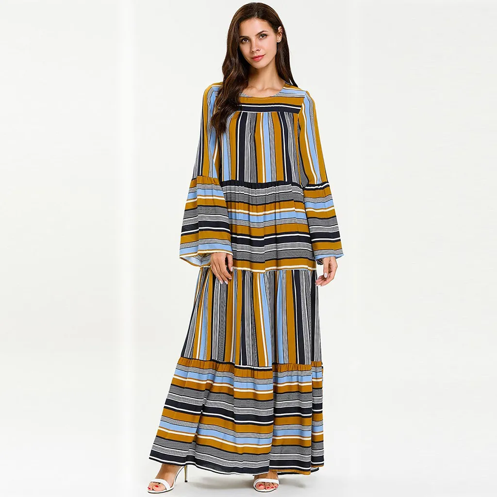 Women Muslim Dress 2019 Fashion Modest Maxi Abaya Turkey Long Robe Kaftan Clothing | Тематическая одежда и униформа