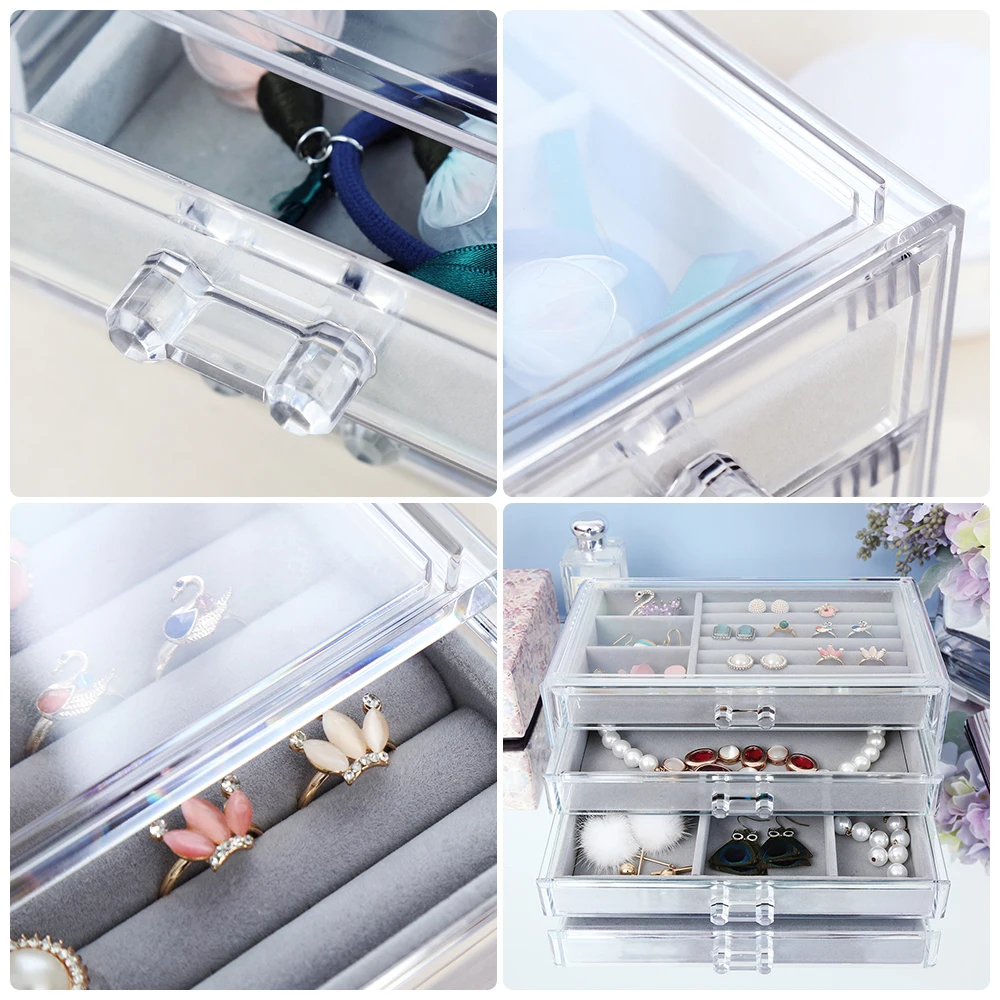 Пластиковая коробка для хранения ювелирных изделий дисплей Драгоценности ушей
