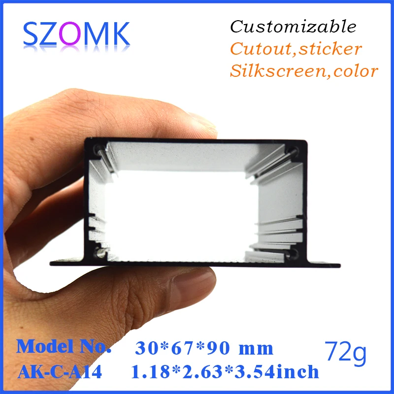1 шт. алюминиевый корпус для электроники 30 х6х90 мм|electronic enclosure cooling|electronic keenclosure 3.5 |