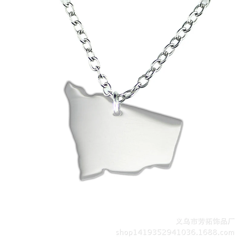 Модное ожерелье SUTEYI с подвеской австралийской картой цепочка из нержавеющей