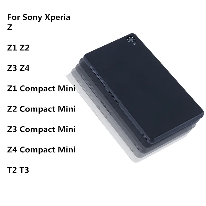 Высококачественный черный матовый Мягкий ТПУ мягкий чехол для Sony Xperia Z Z1 Z2 Z3 Z4 Compact