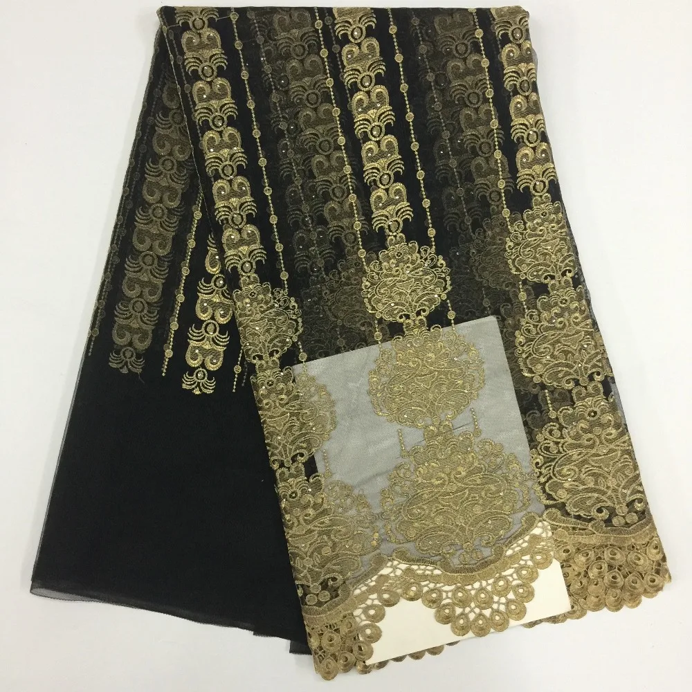 Африканский Кружевной Ткани 2017 Вышитые Нигерийские Шнурки Ткань Свадебный