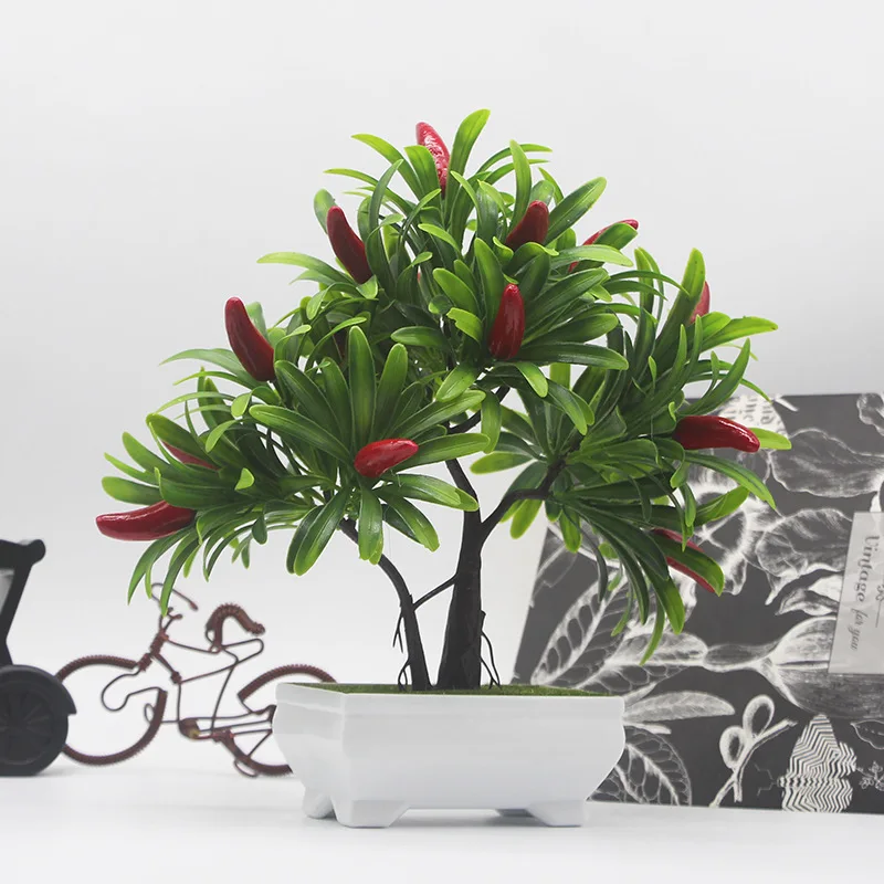 Idyllic Style Simulation Fruit Potted Trinkets Fake Plastic Flowerpot Office Living Room Desk Decoration | Дом и сад