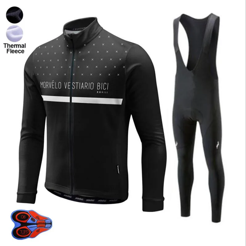 2019 Morvelo Inverno maillot ciclismo hombre Runchita Зимняя Теплая Флисовая велосипедная Джерси с