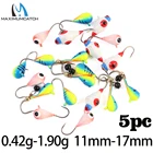 Maximumcatch 5 шт. 0,42 г-1,90 г Вольфрамовая ледяная рыболовная головка 11 мм-17 мм 16 #14 #12 # японский крючок зимняя ледяная рыболовная приманка