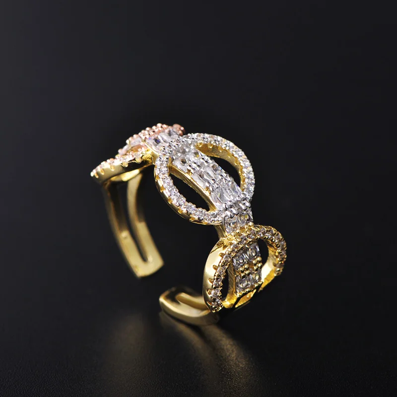 Blucome Изящные с ярким кругом цепи ювелирные изделия блестящими камнями циркона