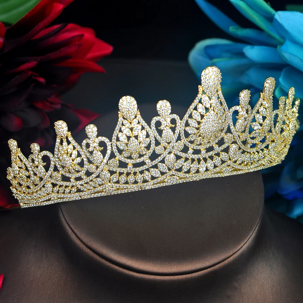 HIBRIDE модная принцесса тиары Корона инкрустация стразы свадебные аксессуары для