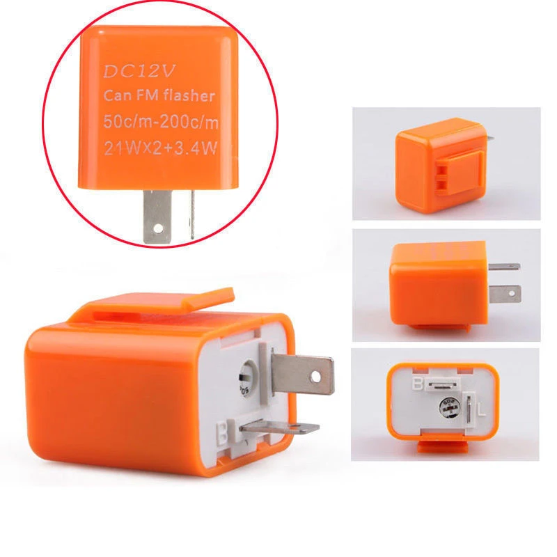 Orange LED Adjustable Flasher Relay Turn Signal Indicator Flash 2 Pin 12V Parts | Автомобили и мотоциклы