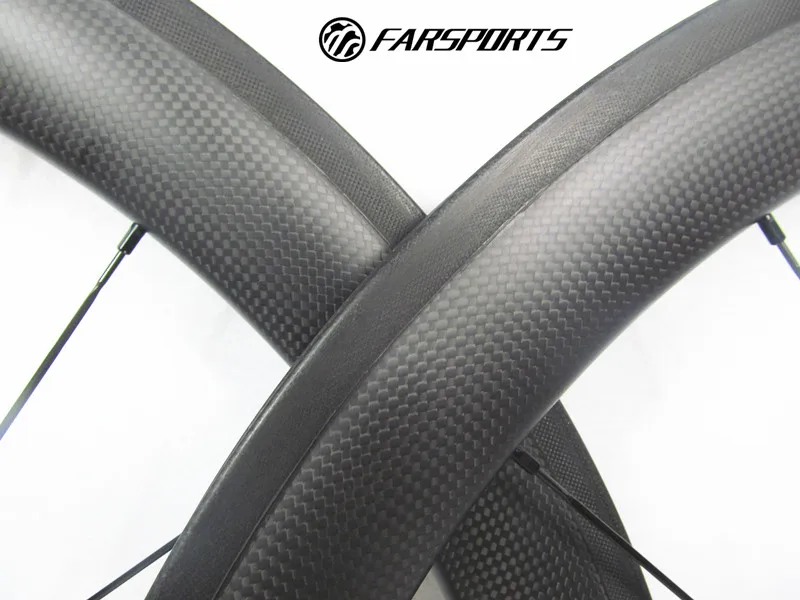 20% скидки! Карбоновая клинчерная колесная пара Farsports обода 50 мм 25 20H/24H