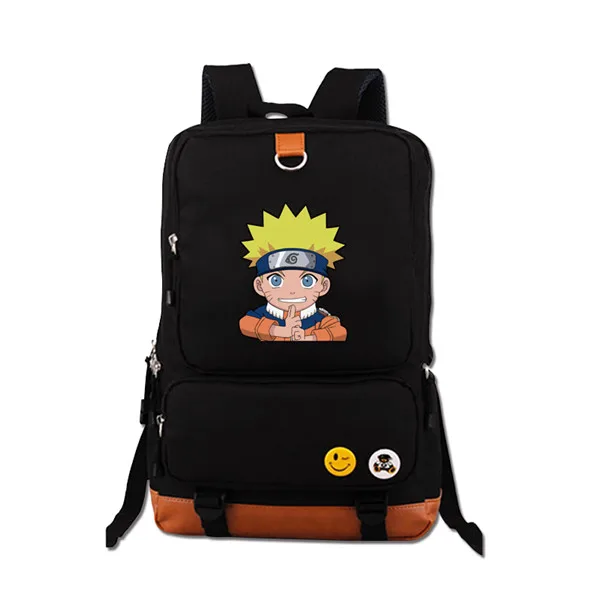 Высокое качество аниме Наруто Uzumaki Печать Холст Mochila Feminina дорожная военная сумка школьные сумки для подростков рюкзак для ноутбука - Цвет: 18