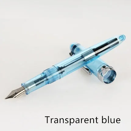 Blue Прозрачная авторучка, металлические ручки Iraurita, 0,5 мм, тонкие канцелярские принадлежности, офисные принадлежности, школьные принадлежности, penna stilografica 6618 - Цвет: Blue