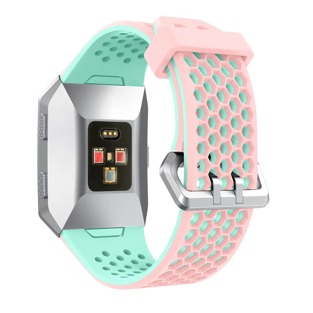 Легкие вентилируемые силиконовые спортивные часы Браслет для Fitbit Ionic Смарт часы Регулируемый сменный Браслет аксессуар