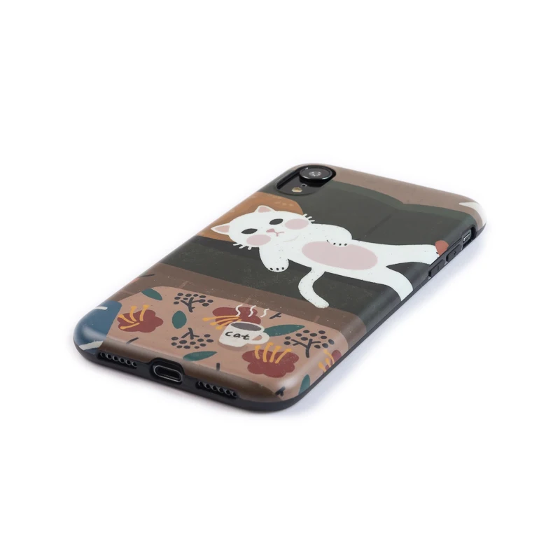 Luxury Brand New Soft Silicone Cover for iPhone case X 10 XS Max XR 7 8 Plus 6 6S Cute Lazy cat Vintage Flower Matte Coque ICON |