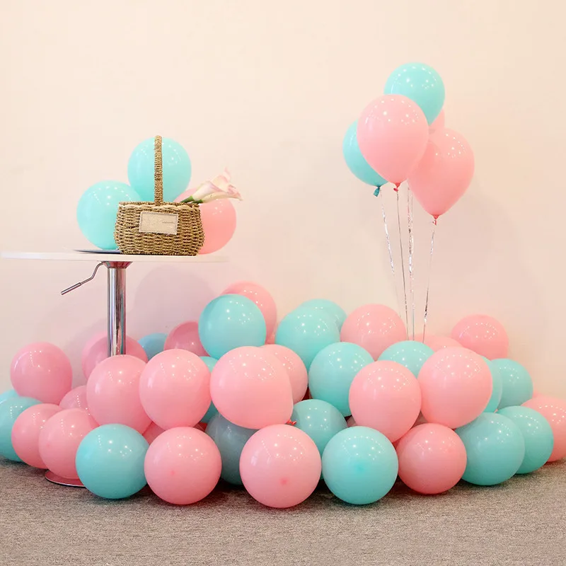 

10pcs 12inch 2.2g Pink Blue Balloon Latex Balloons Wedding Decorations Inflatable Helium Air Balls Happy Birthday Party Balloons