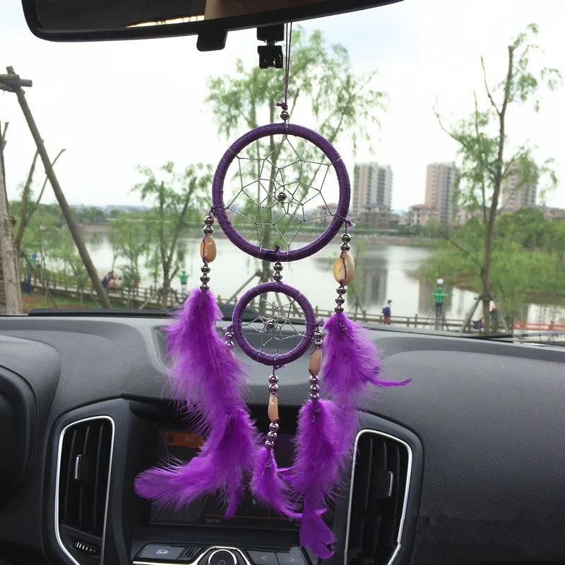 

LEDTENGJIE Car Ornament Car Magic Mini Handmade Dream Monkey Feather Decorative Pendant