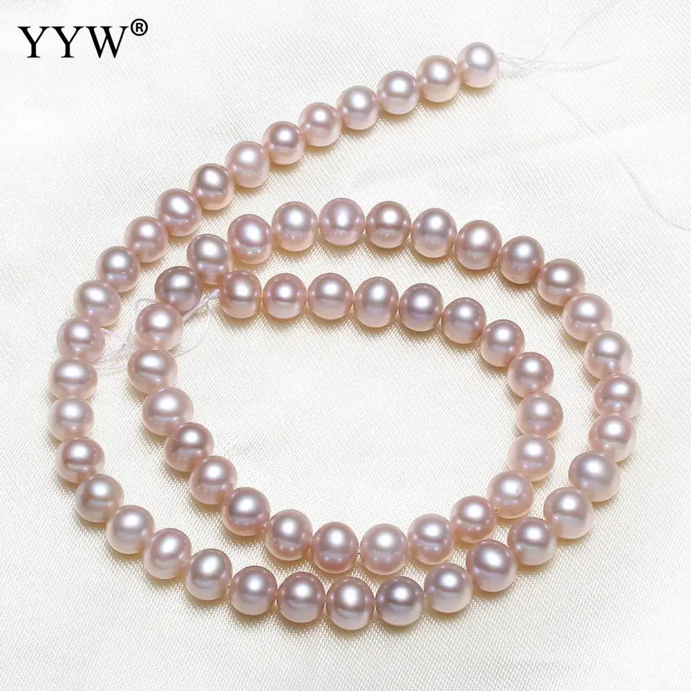 

High Quality 6-7mm Natural Potato Purple Freshwater Pearl Beads Strand 15" for Women Elegant Necklace Bracelet Jewelry Making