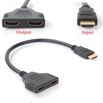 Высококачественный кабель разветвитель HDMI 1 мужчина к двойному 2 Женский Y
