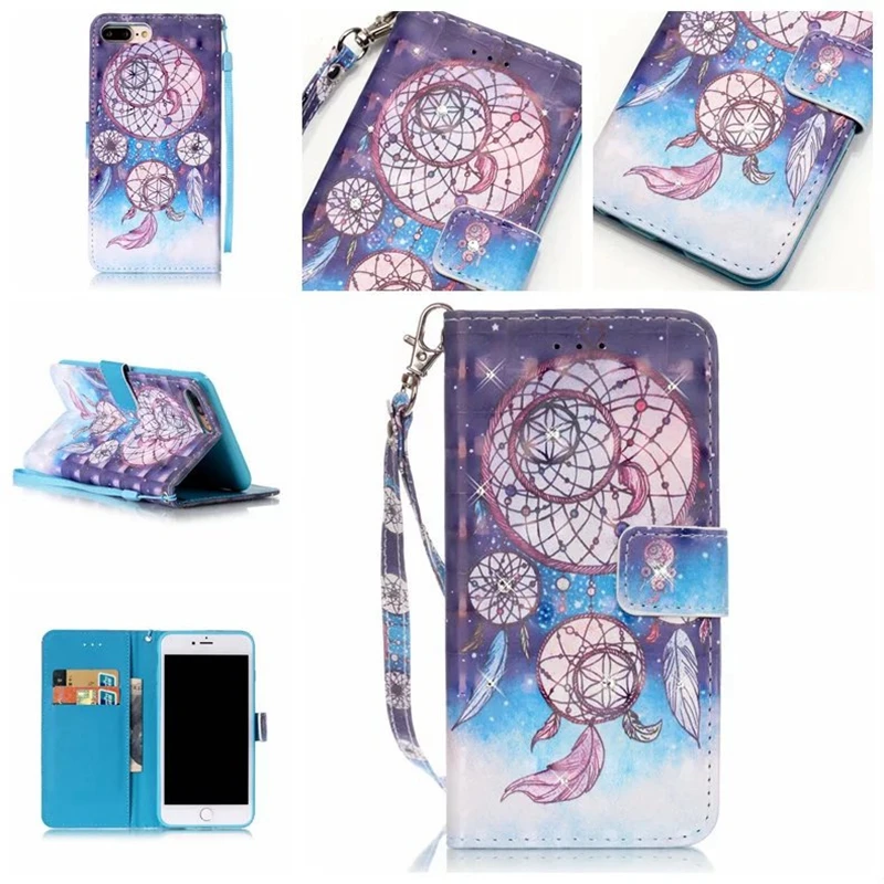 Роскошный чехол кошелек с 3D откидной магнитной подставкой для телефона Apple iPhone 5 5S