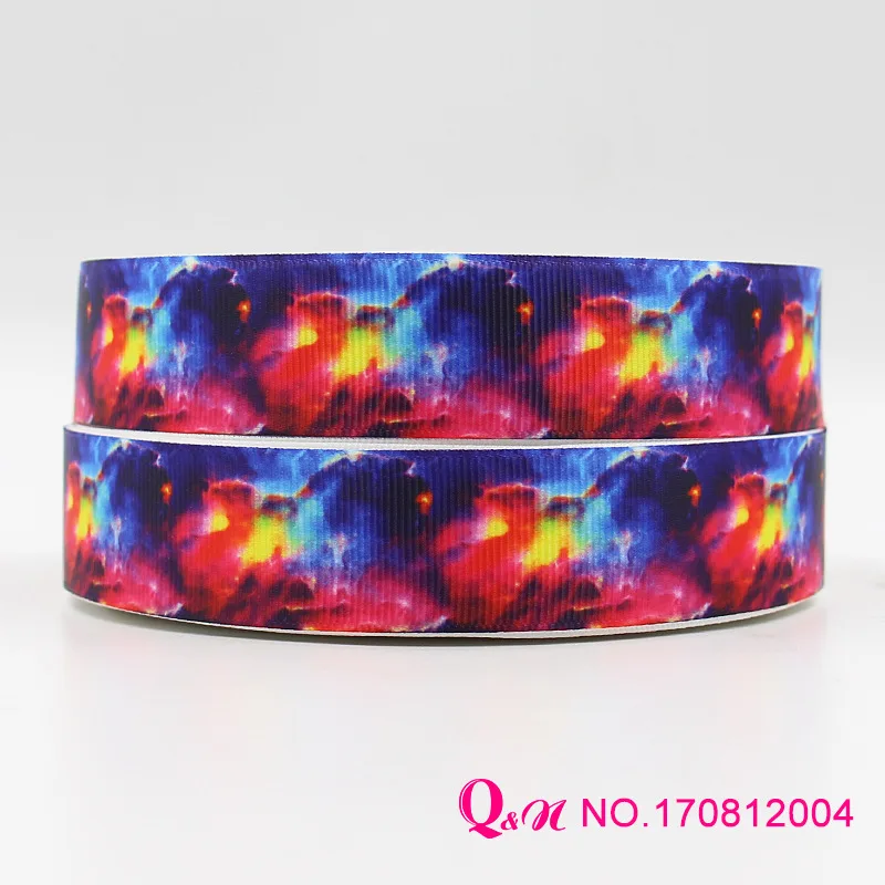 10 ярдов в партии 22 мм 25 38 75 с принтом galaxy design grosgrain | Дом и сад