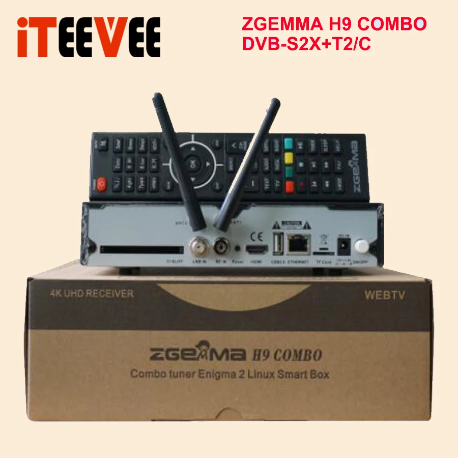 Новинка 2019 года 4K UHD ZGEMMA H9 обнаружитель Linux OS 2 * WiFi внутренний 1 Ci Plus DVB S2X + T2/C Двойные