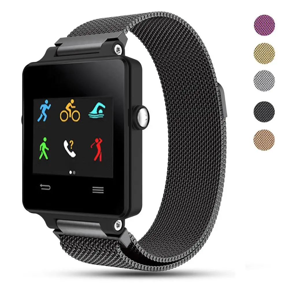 16 мм Миланская петля для Garmin Vivoactive ацетат Спортивные gps Смарт-часы из нержавеющей стали сетчатый Браслет сменный ремешок