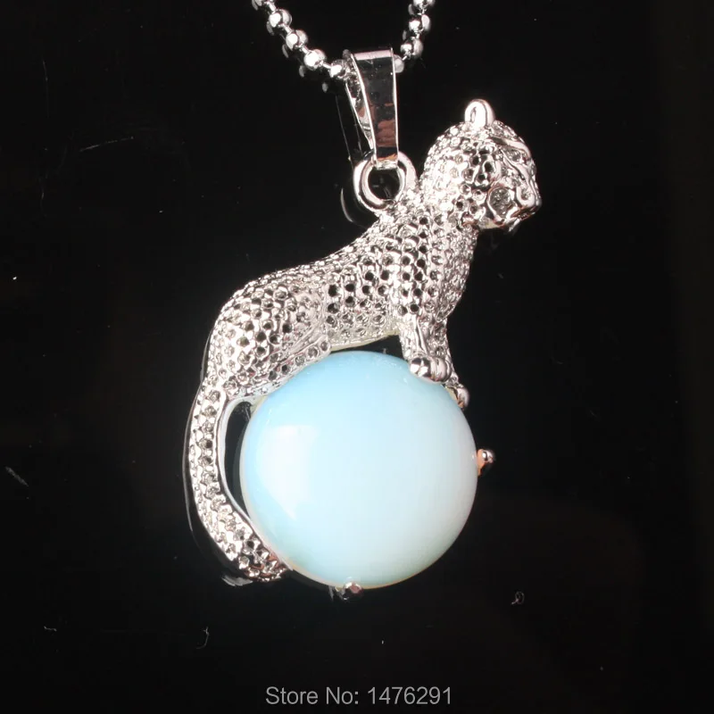 2018 New Arrival Natural Aventurine Stone Copper Animal Leopard Pendants Charm Jewelry 1PCS | Украшения и аксессуары