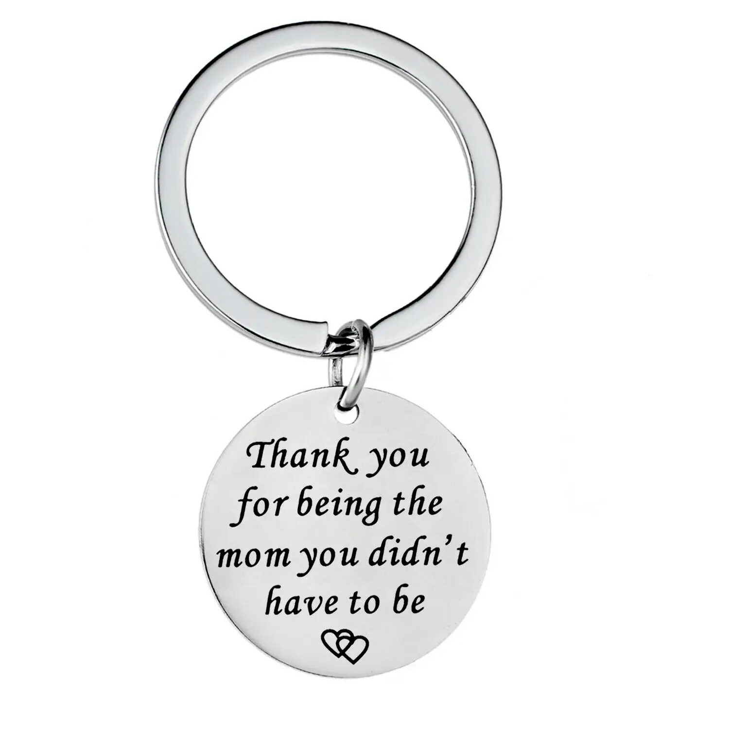 Keyring Thank You Fo Дочь сын отец и День матери мама бабушка папа тетя Семья кулон Цепочки и ожерелья сестра подруга подарок из нержавеющей стали цепи Цепочки и ожерелья - Окраска металла: Keyring Thank You Fo