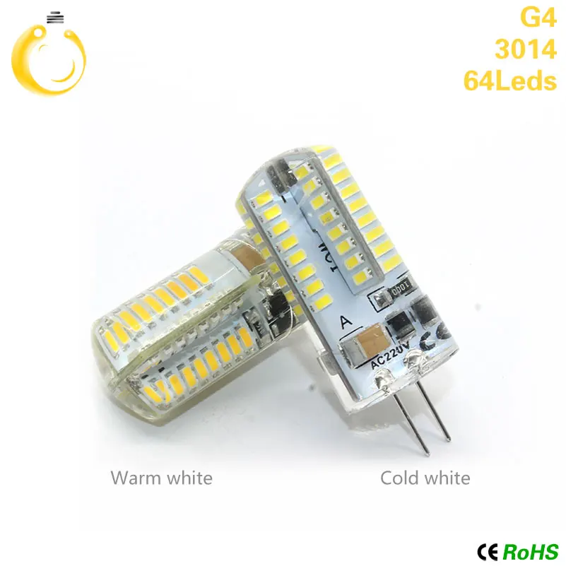 Светодиодная мини-лампа G4 SMD3014 10 шт./лот 220 В переменного тока 12 постоянного |