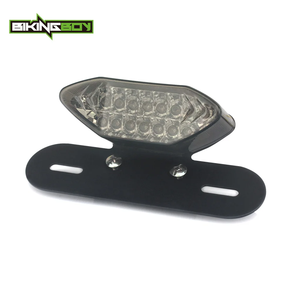 BIKINGBOY 12V 20LED Universal Motorcycle Brake Tail Turn Signal License Plate Integrated Light for Cafe Racer Motorbikes ATV |