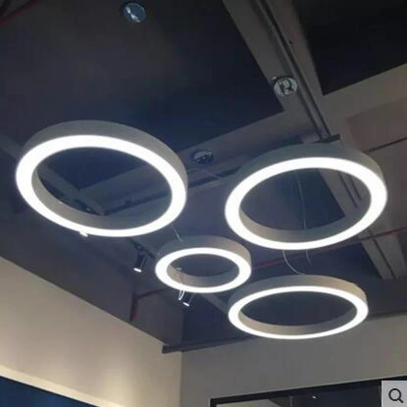 Простой круглый железный подвесной светильник кольцо современный личный