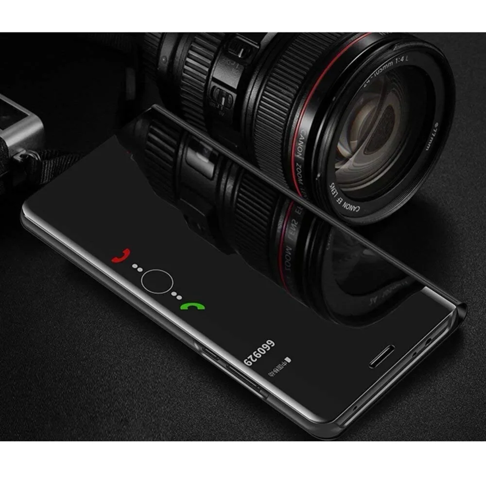 Для iPhone 11 pro max 6 7 8 plus X XS XR Книга Стиль покрытие зеркальный эффект противоударный PU защитный флип чехол