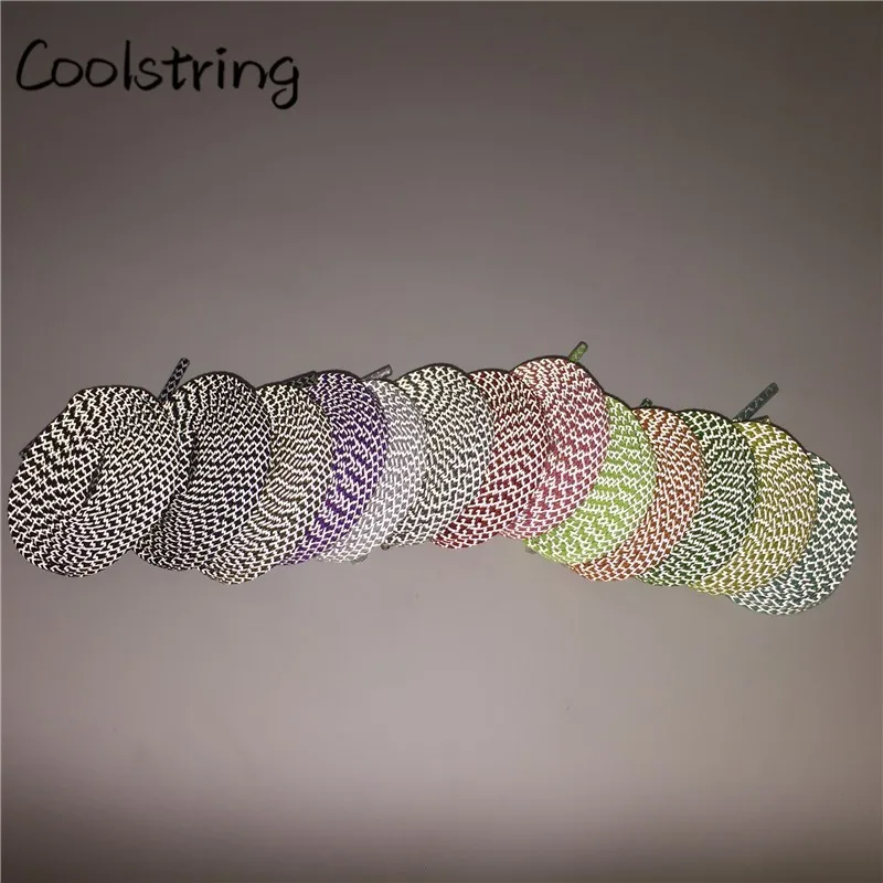 Официальный coolstring на плоской подошве 3M светоотражающие ночного бега Шнурки Кроссовки для бега полые защитные шнурки для Баскетбольная обувь 350 сапоги