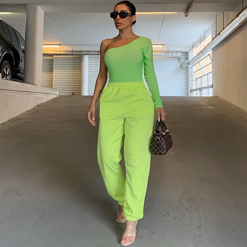 Высокая уличная Jogger Брюки женские с высокой талией спортивные брюки джоггеры