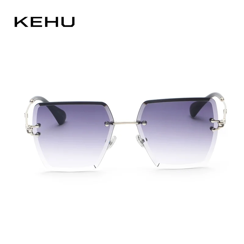 KEHU/новые модные солнцезащитные очки без оправы женские брендовые дизайнерские с