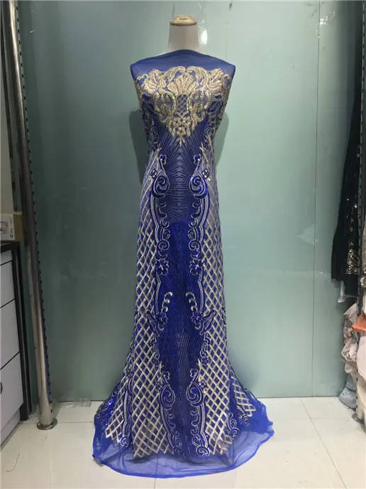 2018 высококачественные африканские блестки кружева французский Тюль кружевная