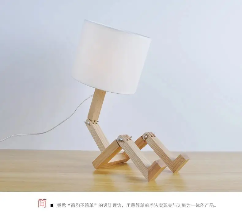 Очень creative лампа Твёрдая древесина материал Один светодиодные для. Охрана
