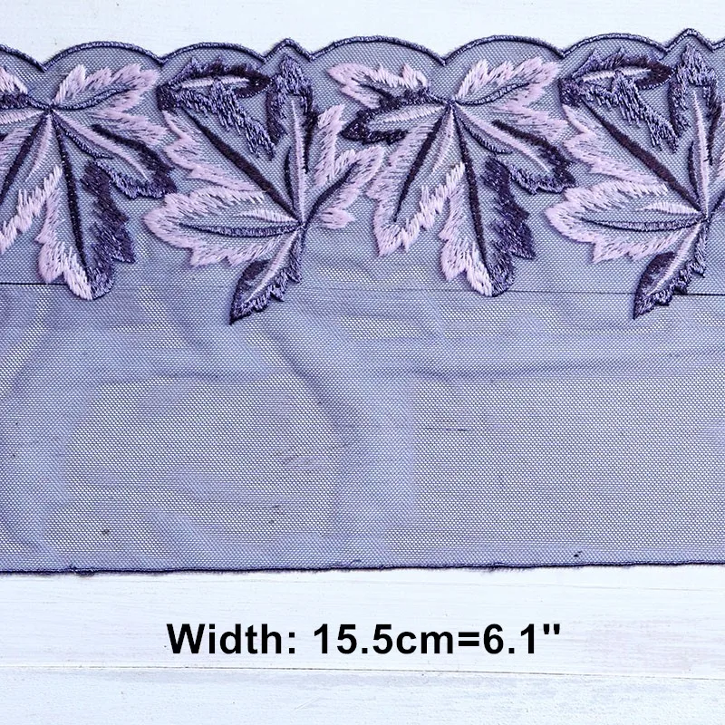 Темно синяя розовая вышитая аппликация с кружевной отделкой кружевная ткань для