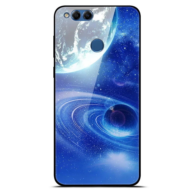 Для huawei Honor 7X чехол 5,9" Звездный узор закаленное стекло чехол для huawei Honor 7X чехол Honor7X силиконовый бампер 8X 9X Капа