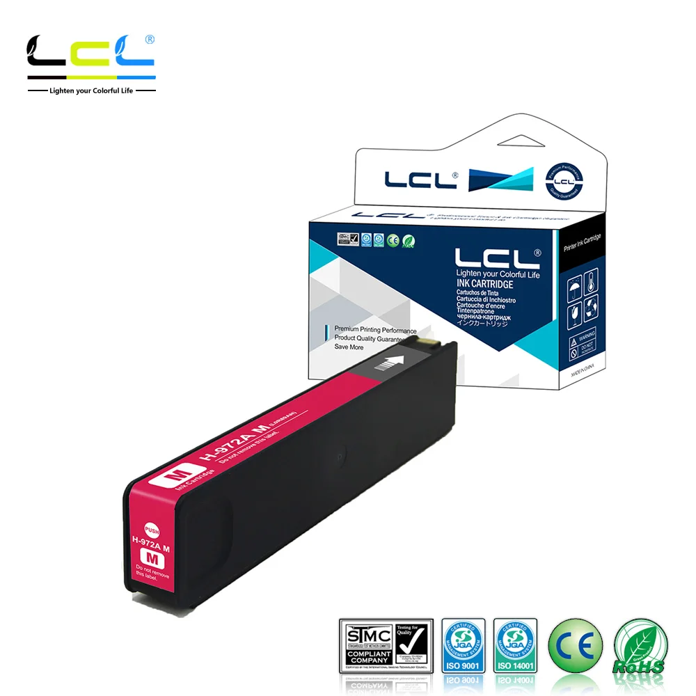 Тонер картридж LCL 972A F6T80AN L0R86AN L0R89AN L0R92AN (1 упаковка) совместимый с HP PageWide 352dw 377dw Pro