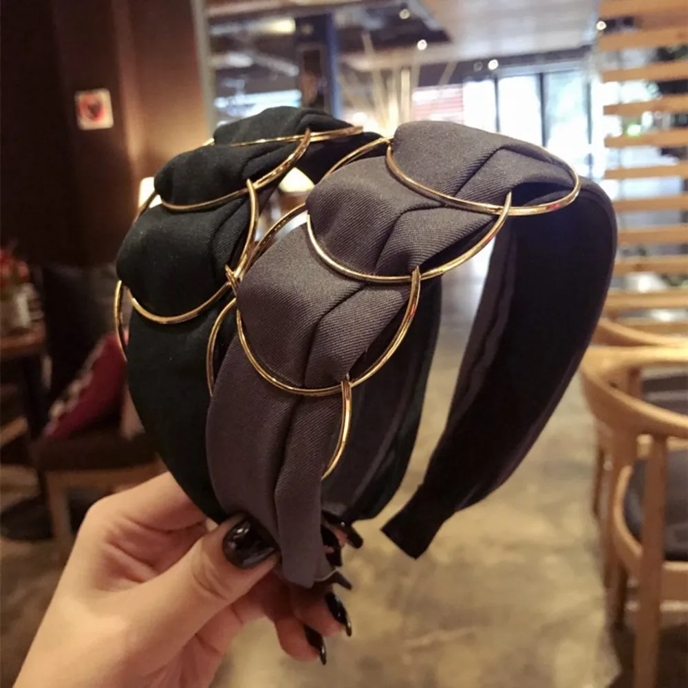Headbands for Women New Fashion Boutique Hair Band Rings Cross Wide Headwear Hoop Bands Headdress Girls Hairs Accessories Korean| |