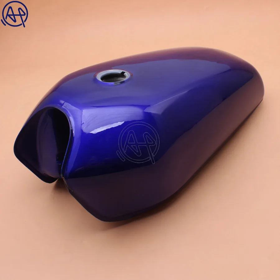 Мотоциклетный темно-синий газовый бак 9L Cafe Racer Прозрачный Универсальный