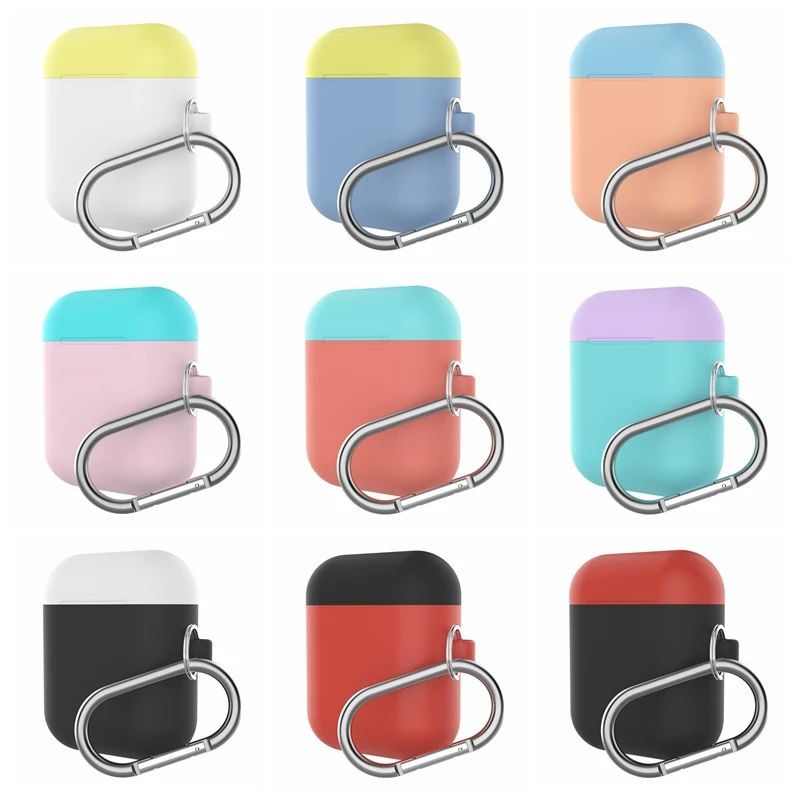 Силиконовый противоударный защитный чехол для Apple AirPods кожаный аксессуары