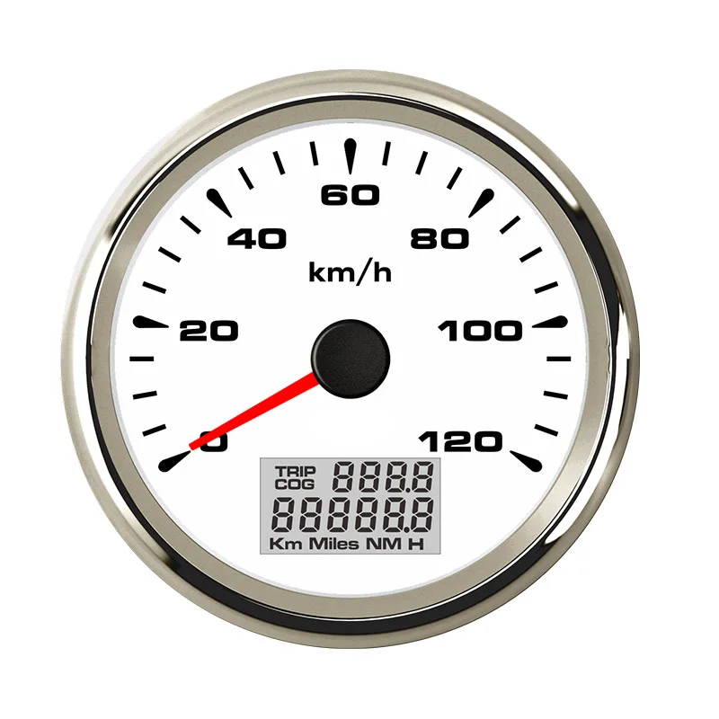 WS 120KMH 85 мм Цифровой Speedo монтажный комплект с gps функцией для гоночный автомобиль, мотоцикл спидометр на лодке 8 цветов светильник 12 в 24 В - Цвет: WS 120KMH