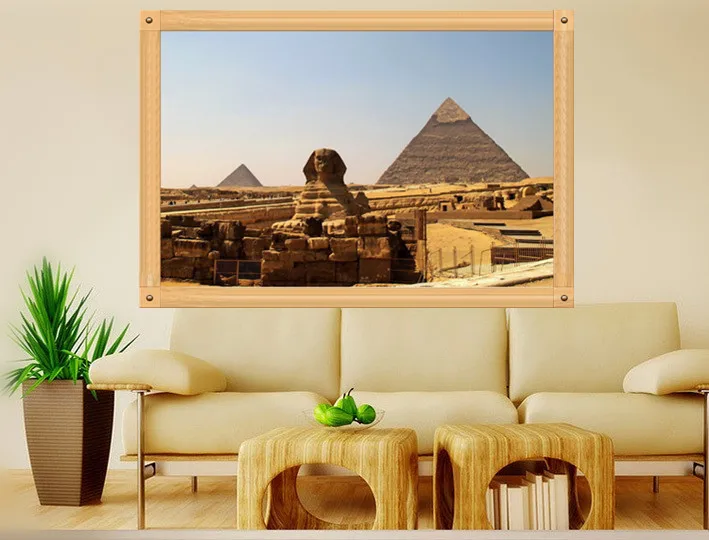 Современный минималистичный абстрактный Египетский пирамиды лица и тела зверя