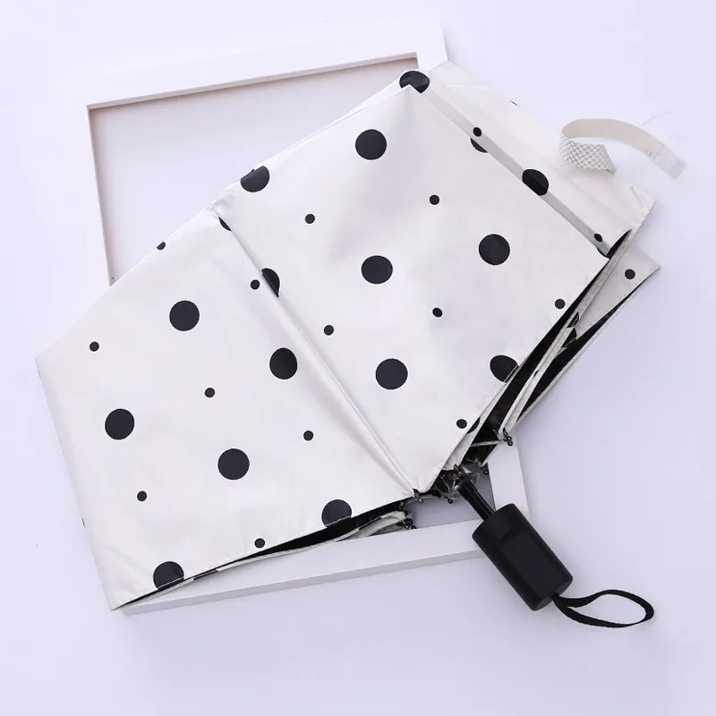 New spotted woman's Three-folding umbrellas for rain and sun portable pocket umbrella UV protection windproof tour gift | Дом и сад