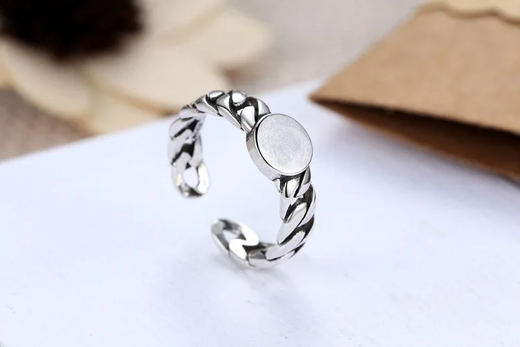 Новое поступление круглые кольца серебряного цвета в стиле ретро для женщин и