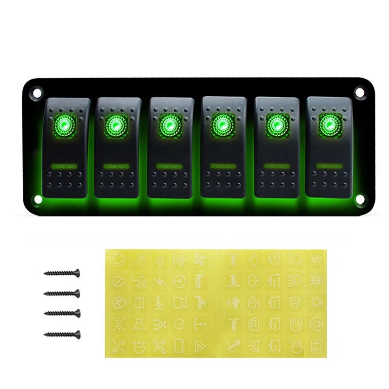 3 6 банд двойной светодиодный светильник морской лодки RV кулисный переключатель