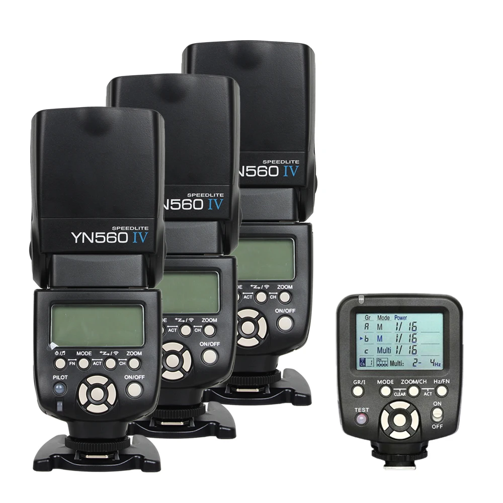 Yongnuo YN560 IV YN560IV Вспышка Speedlite 3 шт. с 1x TX ЖК дисплеем беспроводной контроллер вспышки